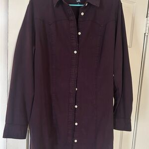 Lee Women’s Purple Denim Shirt Dress